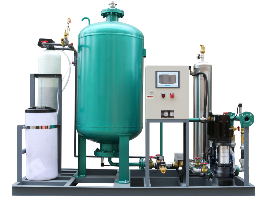 重慶補水機組+真空脫氣機+全自動軟水器一體化機組