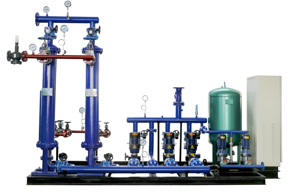 山東殼管換熱機組+補水系統